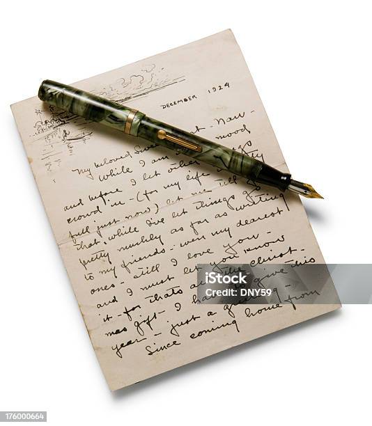 Foto de Antigo Carta De Amor e mais fotos de stock de Escrever - Escrever, Carta de Amor, Carta - Documento