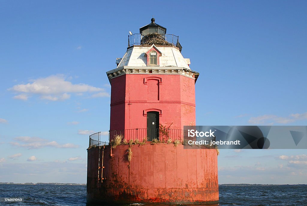Lighthouse on Chesapeak Bay I Lighthouse on Chesapeak Bay. High Section Stock Photo