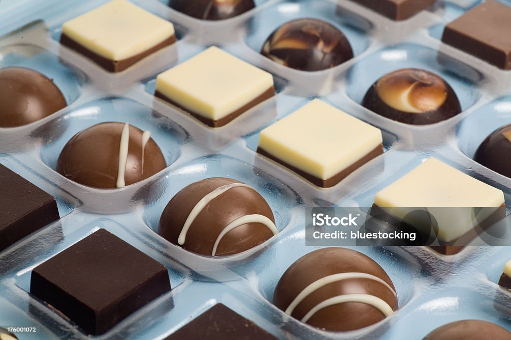 Caixa de Chocolates - Royalty-free Azul Foto de stock