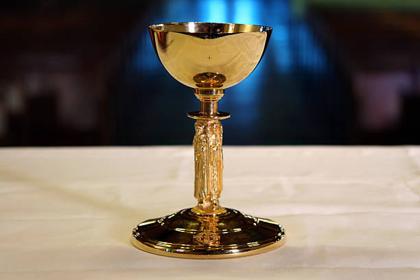 istock Gold Chalice at Church 176001194