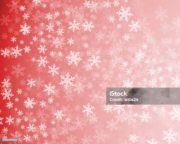 Schneeflocken Hintergrund Rot Stockfoto und mehr Bilder von Bildhintergrund - Bildhintergrund, Computergrafiken, Fallen