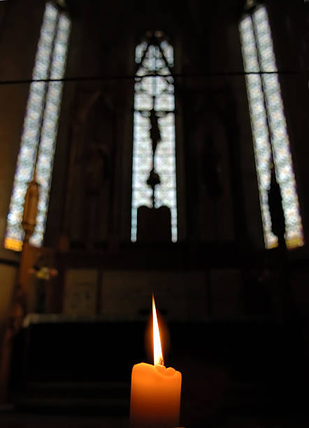 istock Architecture : Romania Church Candle Light Cross 176001925