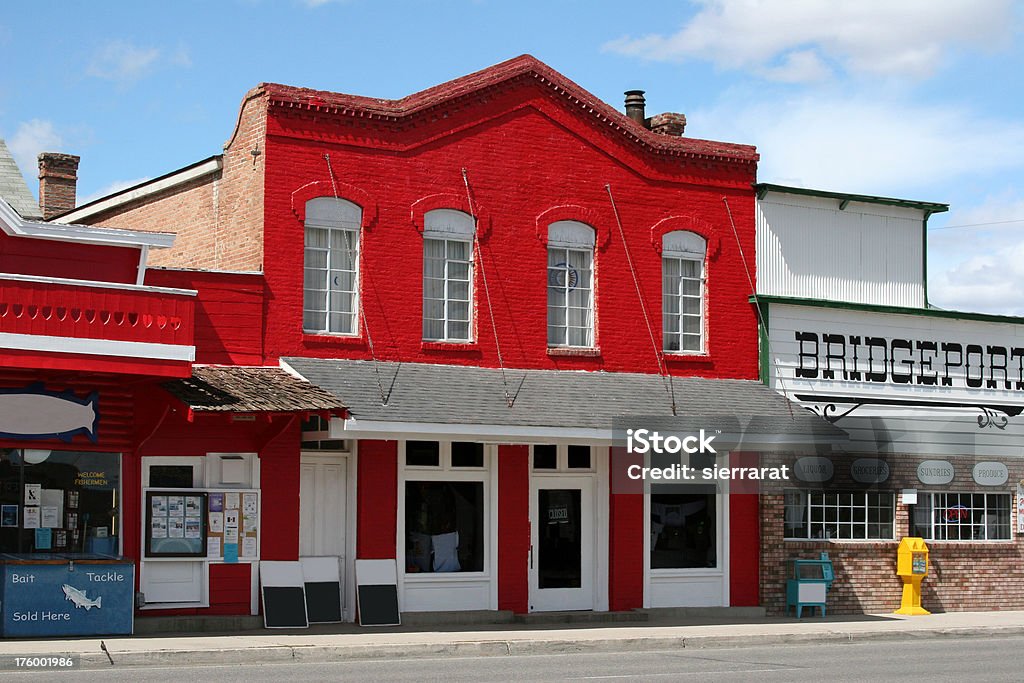 Velho vermelho loja - Foto de stock de Faroeste royalty-free