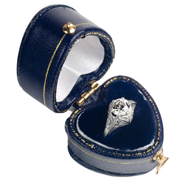 Antique Engagement Ring stock photo