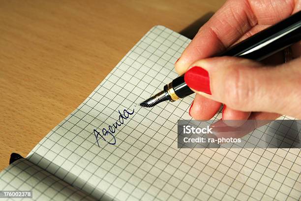 Writing On Notepad Stock Photo - Download Image Now - Adult, Book, Business