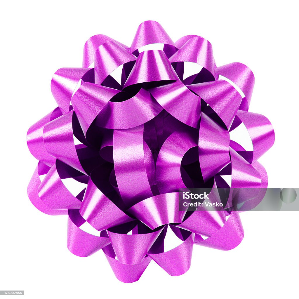 Purple Bow this is a picture of a big bow.   Anniversary Stock Photo