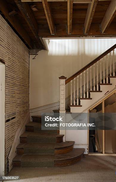 Old Stairs Stock Photo - Download Image Now - Before and After, Fire - Natural Phenomenon, Indoors
