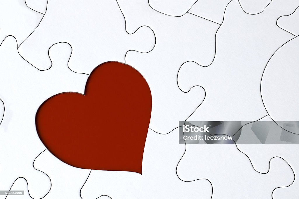 Coração de quebra-cabeça - Foto de stock de Acabando royalty-free