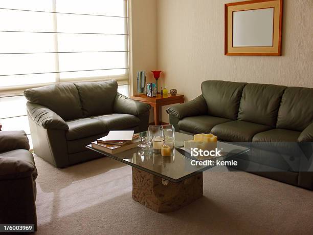 Interiors Living Room Stock Photo - Download Image Now - Glass - Material, Table, Home Showcase Interior