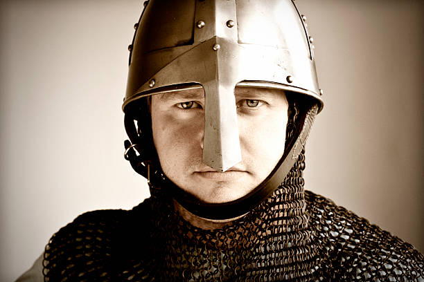 norman knight - history knight historical reenactment military foto e immagini stock