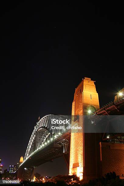 Schräge Des Hotels Bei Nacht Von Der Sydney Harbour Bridge Stockfoto und mehr Bilder von Australien