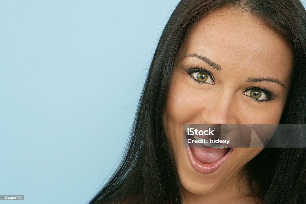 Joy Young woman smiling and looking joyful. 16-17 Years Stock Photo