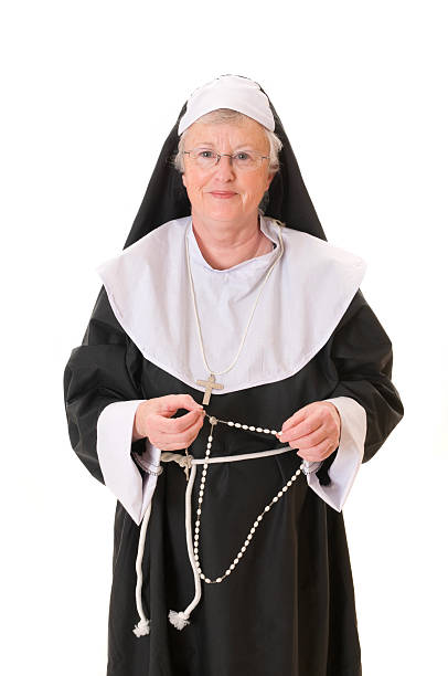 Nun and her Rosary stock photo