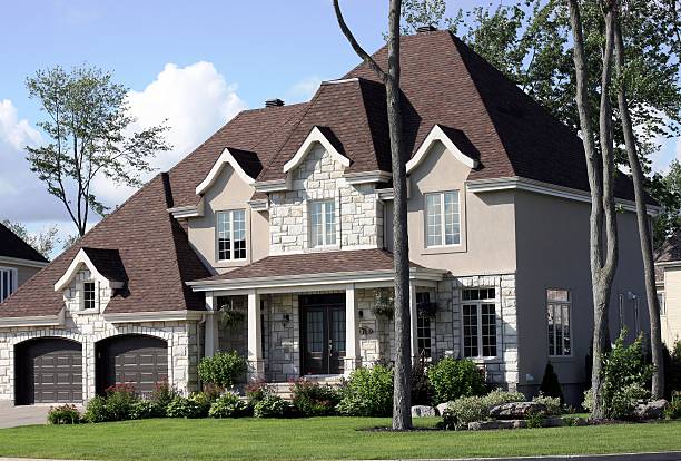 istock Exterior of mansion with front garden 176004822