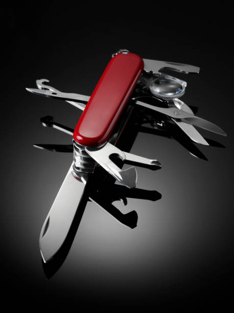 Pen knife on a dark background
