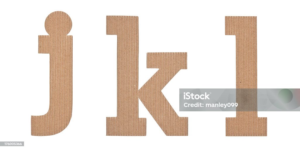 Alfabeto di cartone JKL - Foto stock royalty-free di Alfabeto