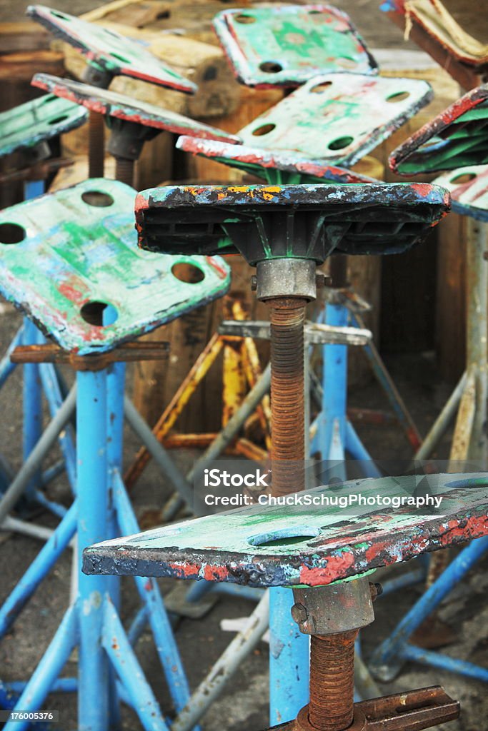 Construcción Trípode con bastidor de herramienta de trabajo - Foto de stock de Abstracto libre de derechos