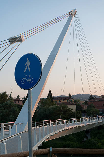 istock Pedestrian bridge over Reno river 176005490