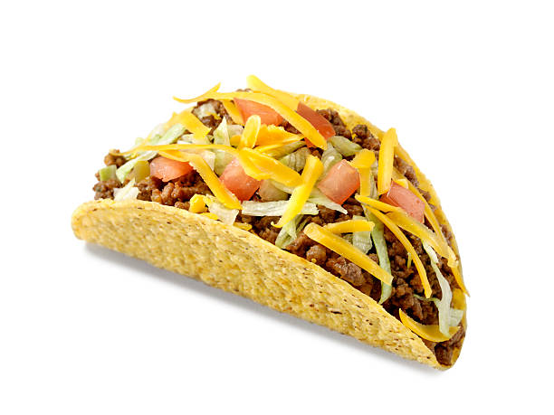 단단함 비프 타고 위에서 - beef taco 뉴스 사진 이미지