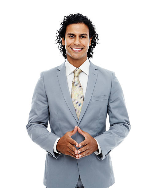 istock Businessman smiling over white background 176006075