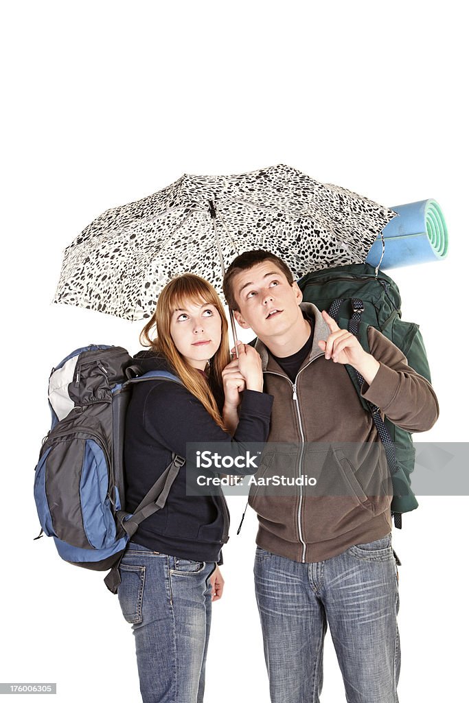 Sotto l'ombrello - Foto stock royalty-free di Escursionismo