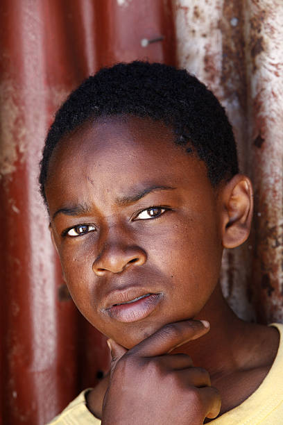 istock Serious African boy portrait 176006597