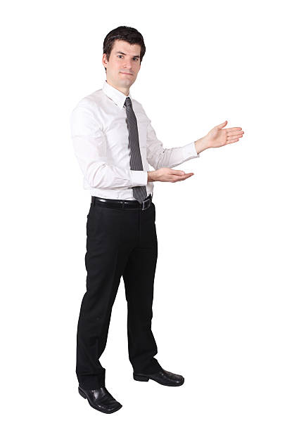istock Businessman presenting to his left 176006618