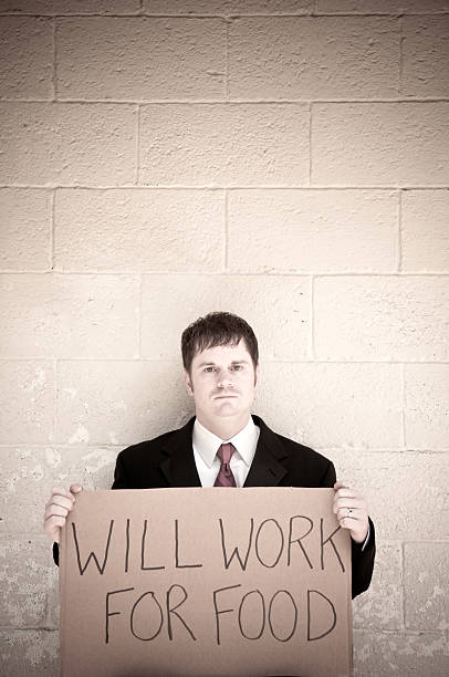 istock Unemployed Businessman Will Work For Food 176006680