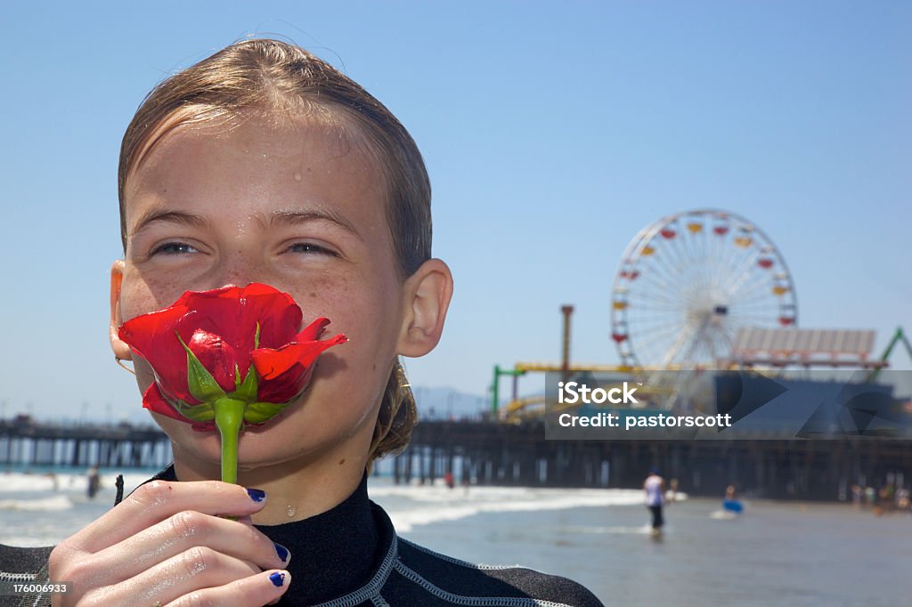 Summertine sorriso de Santa Monica Beach - Royalty-free 12-13 Anos Foto de stock