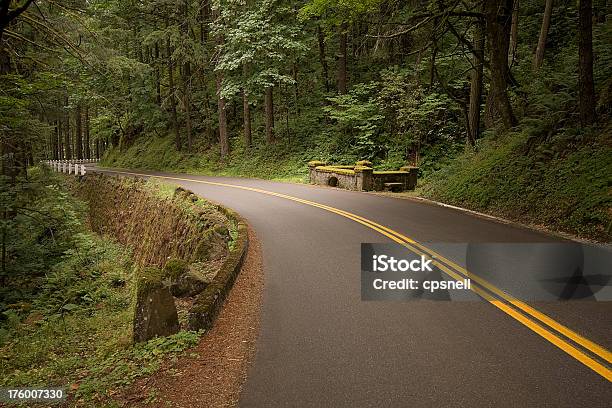 Camino A Través De Columbia River Gorge Foto de stock y más banco de imágenes de Carretera con curvas - Carretera con curvas, Oregón - Estado de los EE. UU., Aire libre