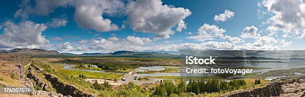 Iceland 222ingvellir Ancient Parliament Site Rift Valley Vista Stock Photo - Download Image Now