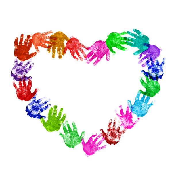 istock Heart of baby handprint 176007664