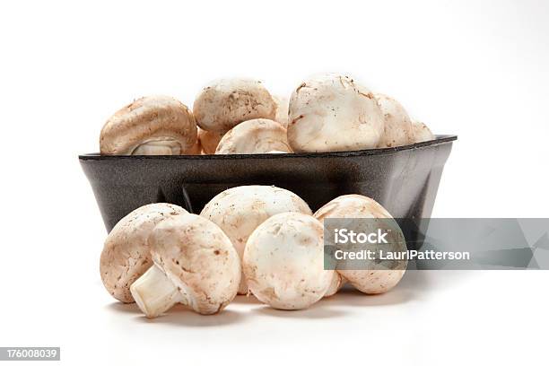 White Button Mushrooms Stock Photo - Download Image Now - Box - Container, Close-up, Color Image