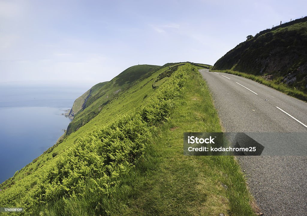 coast road the road at countisbury hill lynton lynmouth devon Exmoor Stock Photo