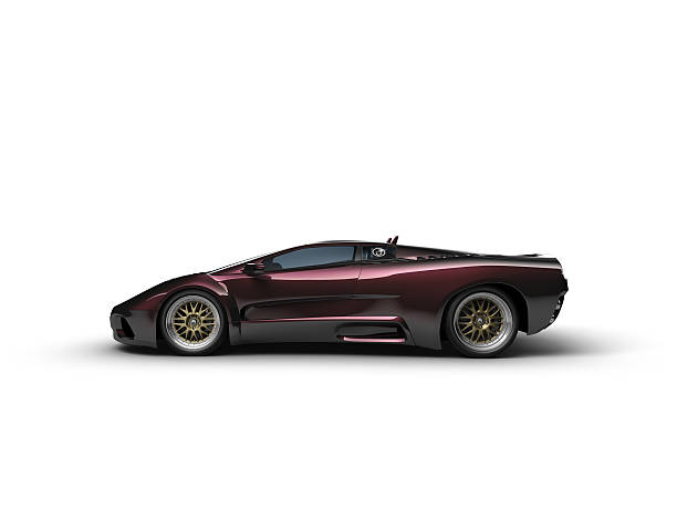 istock Sports car with pearl effect on white background 176008175