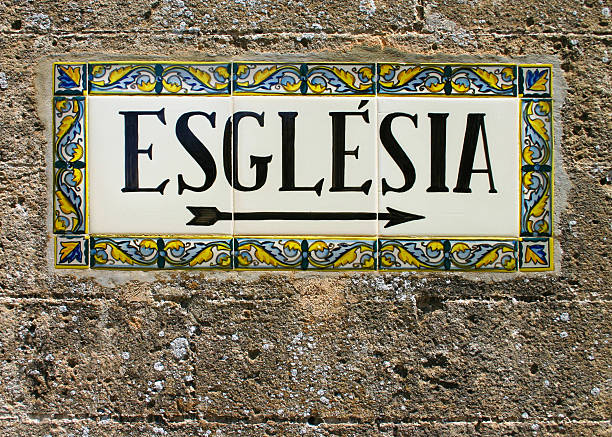 istock Spanish Church Sign 176008378