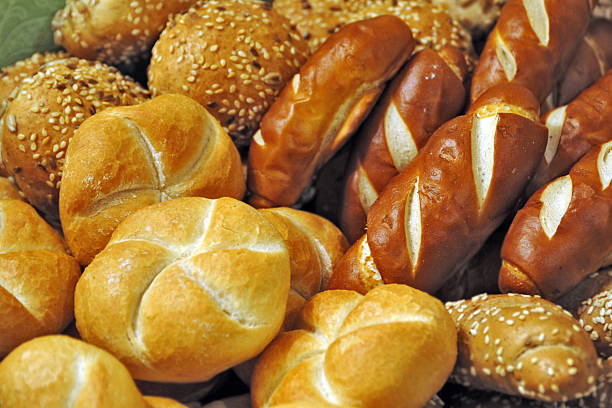 mistura de pão e pães - bread soda bread baked sesame - fotografias e filmes do acervo