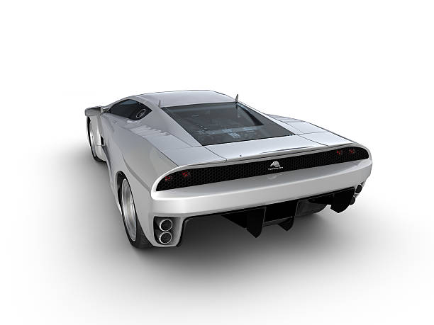 istock Silver Sports car on white background 176009071