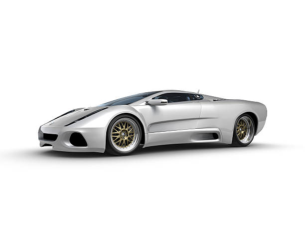 istock Silver Sports car on white background 176009073