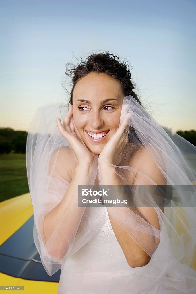 Joyful Bride Bride with happy expression Anticipation Stock Photo