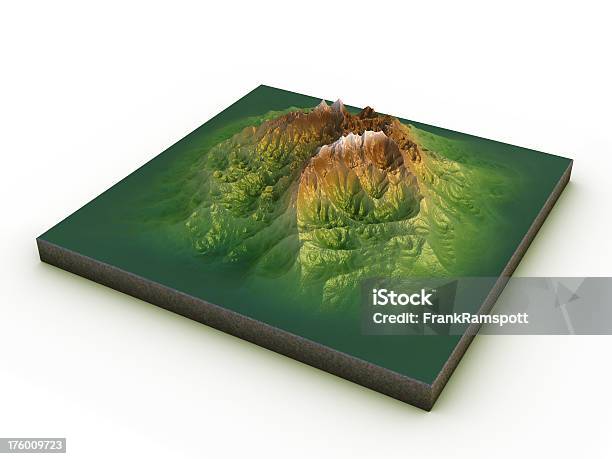 Mountain Topographic Modell Stockfoto und mehr Bilder von Dreidimensional - Dreidimensional, Digital generiert, Modell