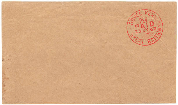 istock Brown British envelope posted in Dover, 1962 176010031