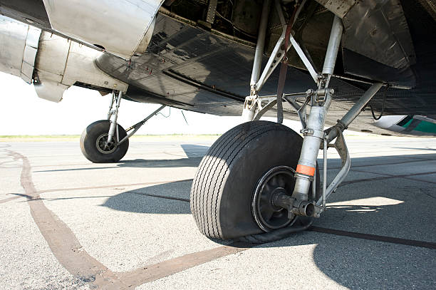 istock Flat Tire on a DC-3 Airplane, Yellowknife. 176010175