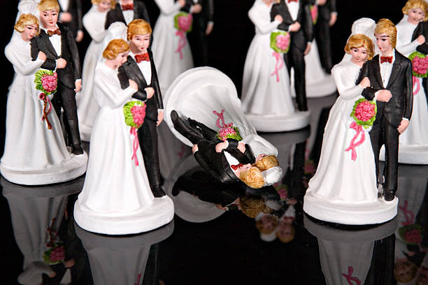 A stylized illustration of the concept of divorce. Eos 5d. Find more in