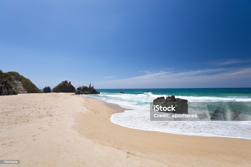 Tropikalny golden plaży na Karaibach - Zbiór zdjęć royalty-free (Wyspa Margarita)