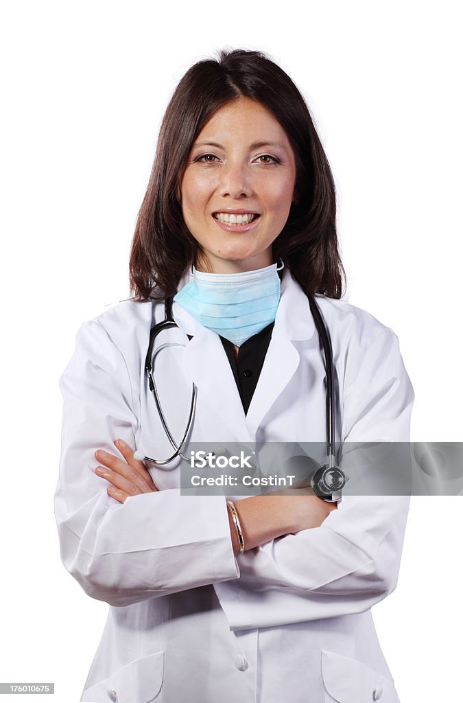 Ärztin, isoliert auf weiss - Lizenzfrei Allgemeinarztpraxis Stock-Foto