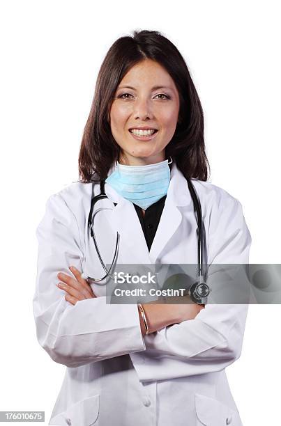 Feminino Médico Isolado A Branco - Fotografias de stock e mais imagens de Adulto - Adulto, Ala hospitalar, Asiático e indiano