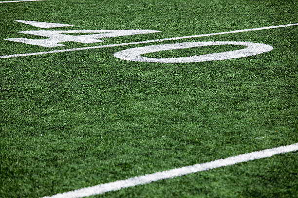 fußballstadion 40 yard line kunstrasen und zeichnungen - forty yard line stock-fotos und bilder