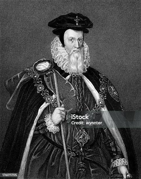 Vetores de Retrato De William Cecil 1st Baron Burghley e mais imagens de Acessório de Vestuário Histórico - Acessório de Vestuário Histórico, Adulto, Adulto maduro