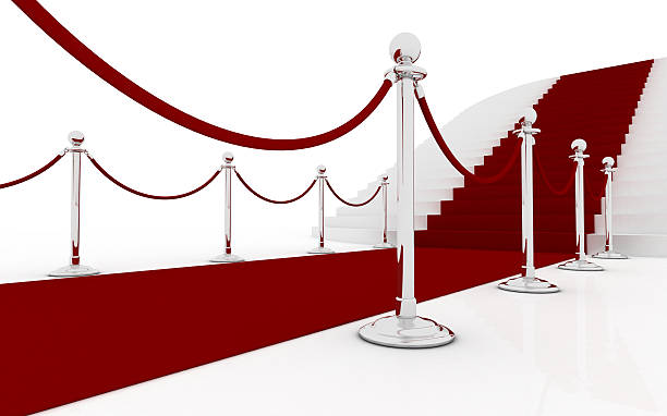 istock Red carpet and huge stairs (silver) 176011769